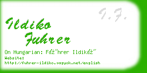 ildiko fuhrer business card